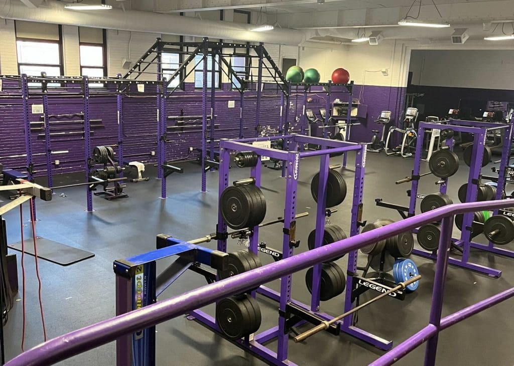 Mosinee High School weight room.