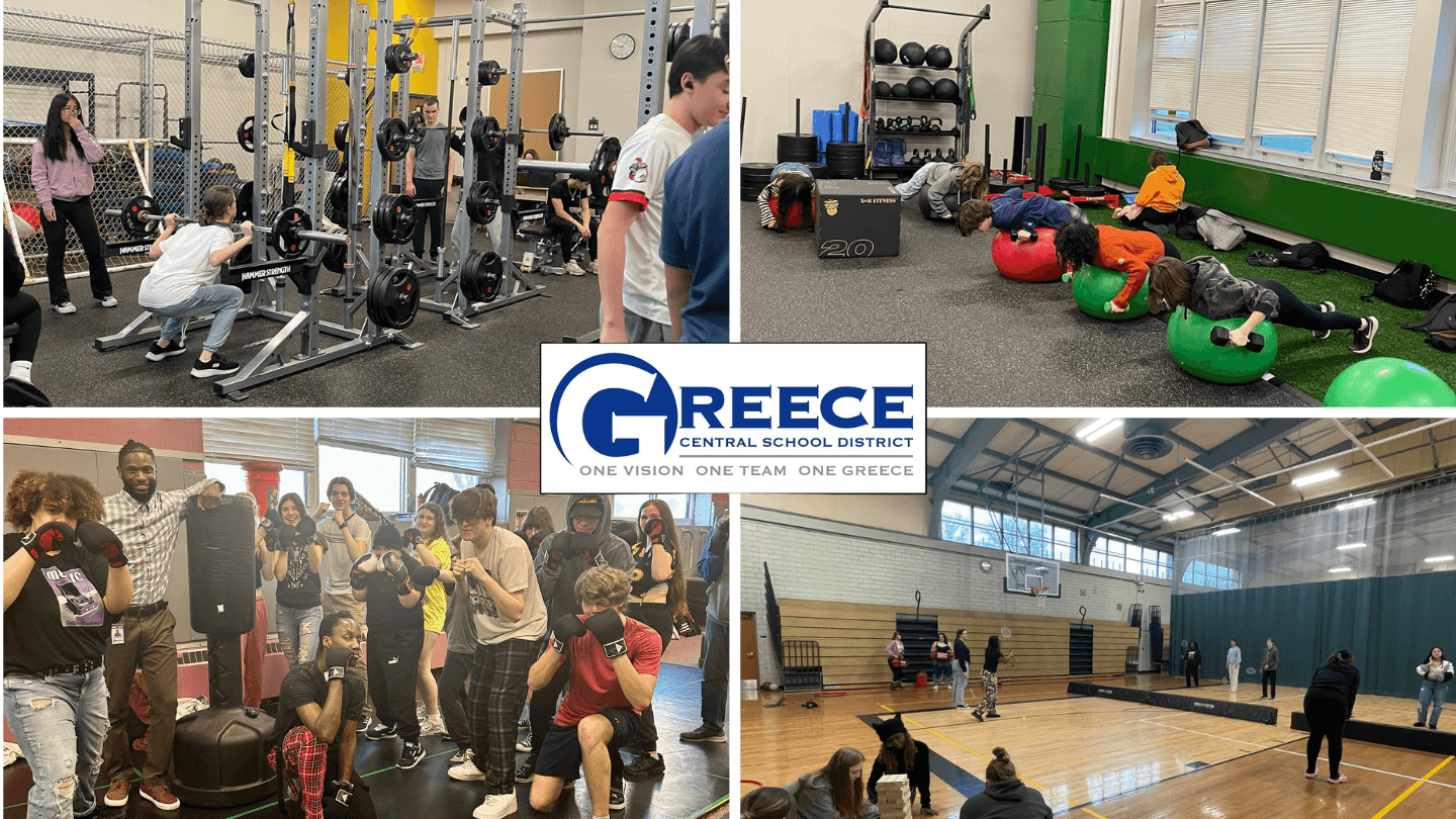 Collage of PE classes at Greece Central School District.