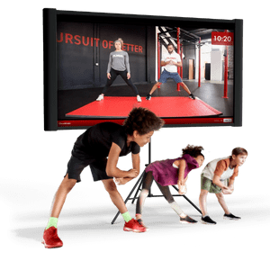 kids working out with classmode on tv