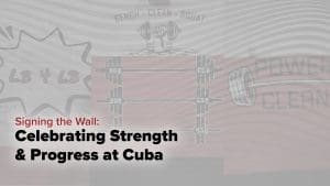 Cuba's weight room walls showcase progress and success.