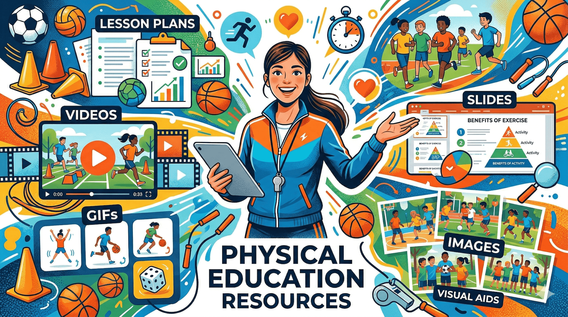 Physical education resources cover photo.