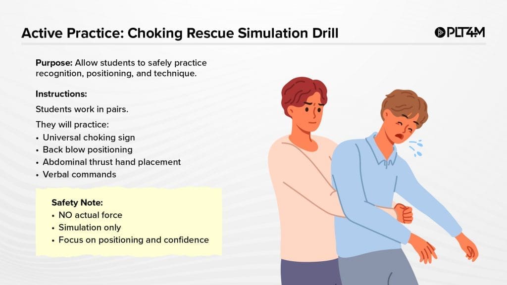 Active practice slide for choking
