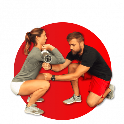 PLT4M instructors demonstrating proper front squat form. PLT4M instructors demonstrating proper front squat form.